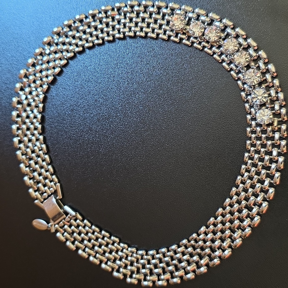 Anne Klein Vintage Choker with Large Rhinestones